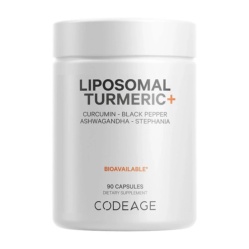 Liposomal Fermented Turmeric + Black Pepper - Curcumin & Ginger - 90 Capsules (30 Servings)