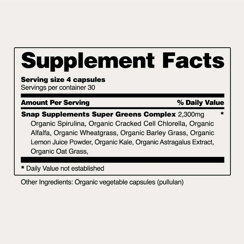 Organic Spirulina + Chlorella - 120 Capsules (30 Servings)