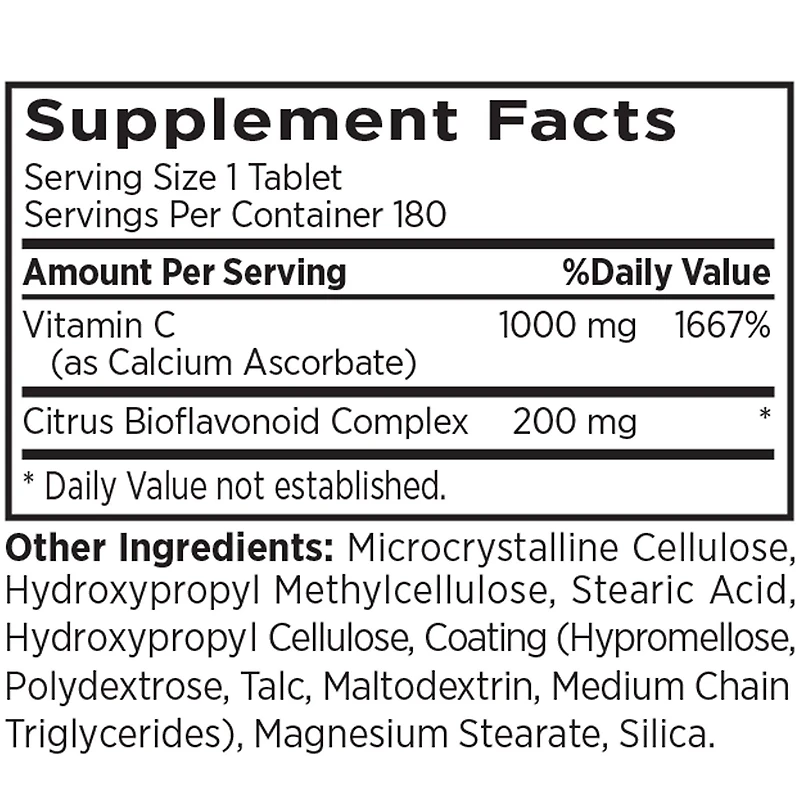 Vitamin C ® - 180 Tablets (190 Servings)