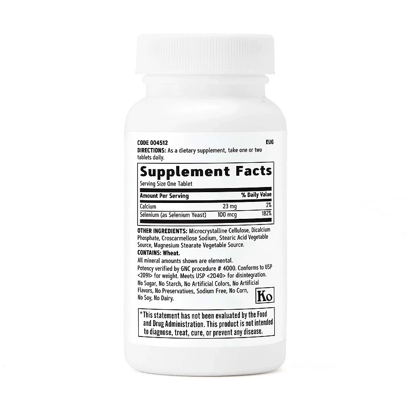 Selenium 100 mcg - 100 Tablets (100 Servings)