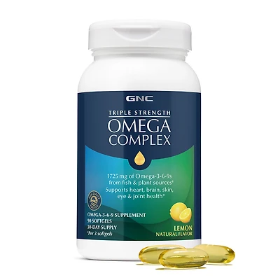 Triple Strength Omega Complex - Lemon - 90 Softgels (30 Servings)