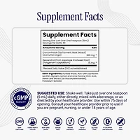 Liposomal Curcumin + Resveratrol - 6 fl oz. (30 Servings)