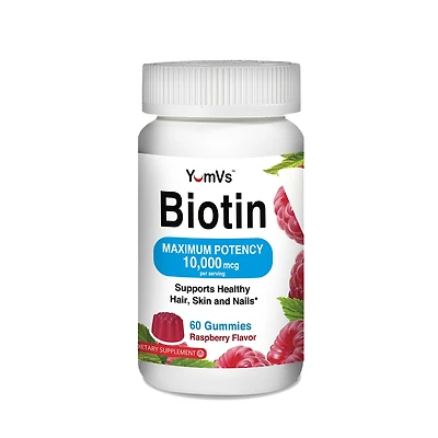 YumVs Biotin 10 -000 Mcg Healthy - 60 Gummies (30 Servings)