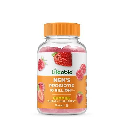 Lifeable Men's Probiotic 10 Billion Vegan - 60 Gummies (30 Servings)