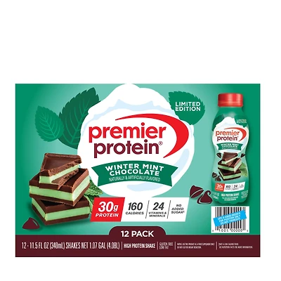 Premier Protein Shake - Winter Mint Chocolate (12 Servings) 12 Pack