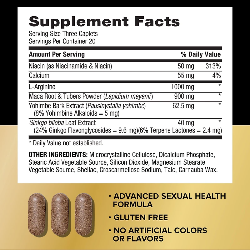Maca Man® Sexual Health Supplement - 60 Capsules (20 Servings)