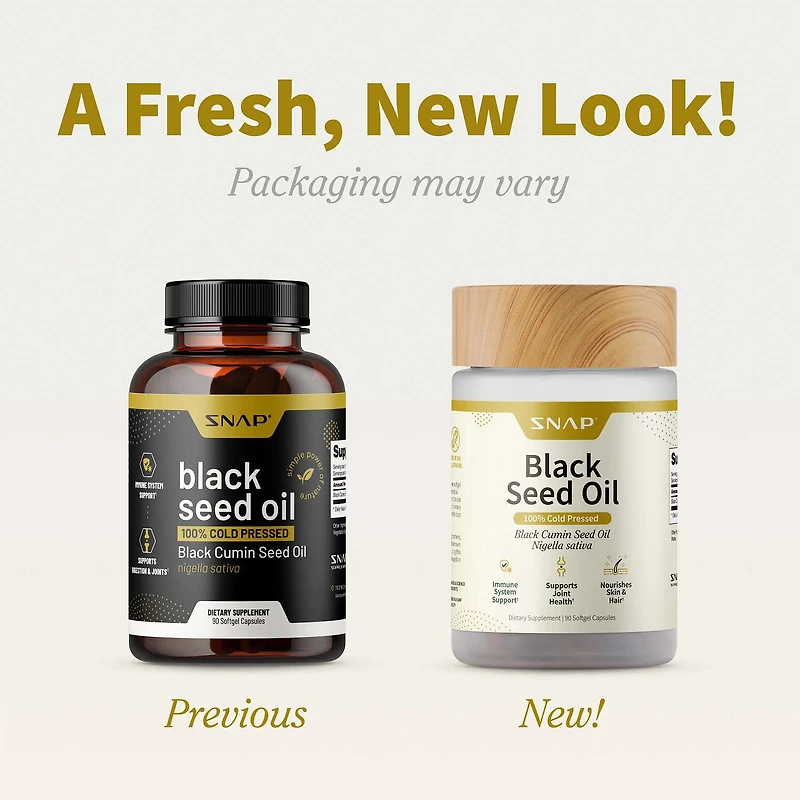 Cold Pressed Black Seed Oil - 90 Softgel Capsules (90 Servings)