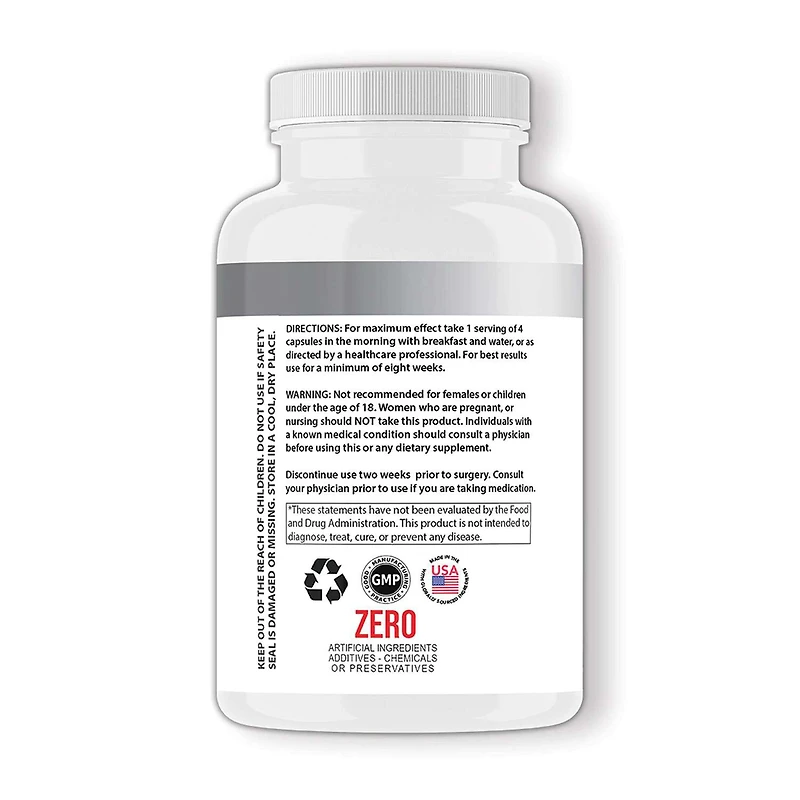 Monster Test Daytime - Testosterone Booster - 120 Capsules (30 Servings)