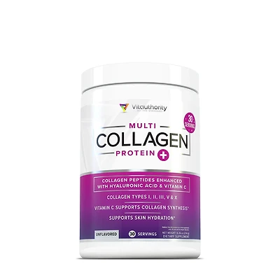 Vitauthority Multi Collagen Protein Powder Vitamin C - Unflavored 8.26 Oz. (30 Servings)