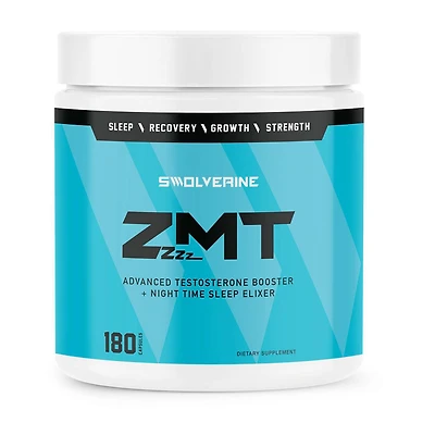 ZMT Advanced Testosterone Booster + Night Time Sleep Elixir - 180 Capsules (30 Servings)