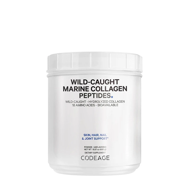 Codeage Wild-Caught Marine Hydrolyzed Collagen Peptides Powder Type I and Iii - 15.87 Oz. (50 Servings)
