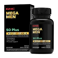 GNC Mega Men 50 Plus Multivitamin Healthy - 60 Caplets (30 Servings)