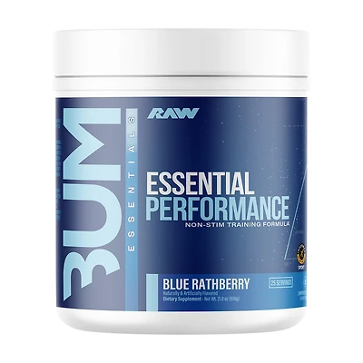 Raw Nutrition Essential Performance Non-Stim - Blue Rathberry (25 Servings)