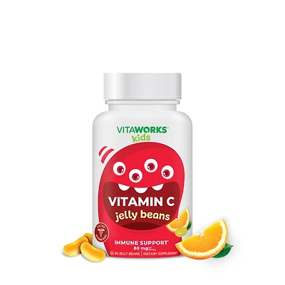 VitaWorks Kids Vitamin C 80Mg - 60 Jelly Beans (30 Servings)