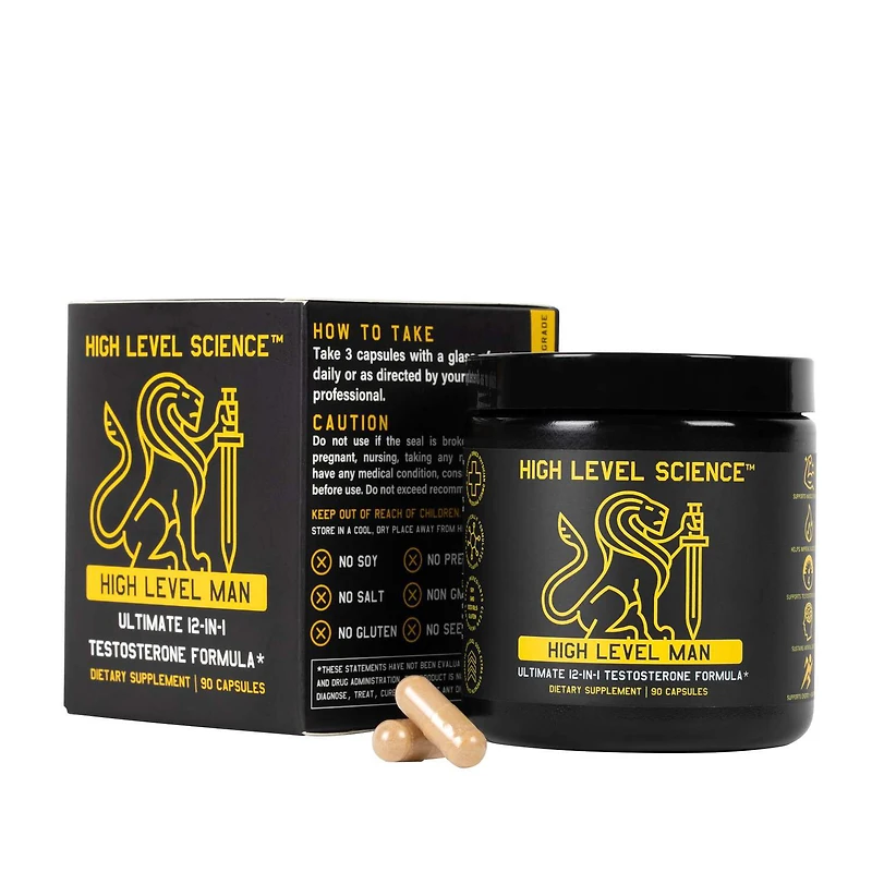 High Level Man Ultimate Testosterone Supplement 30 Servings