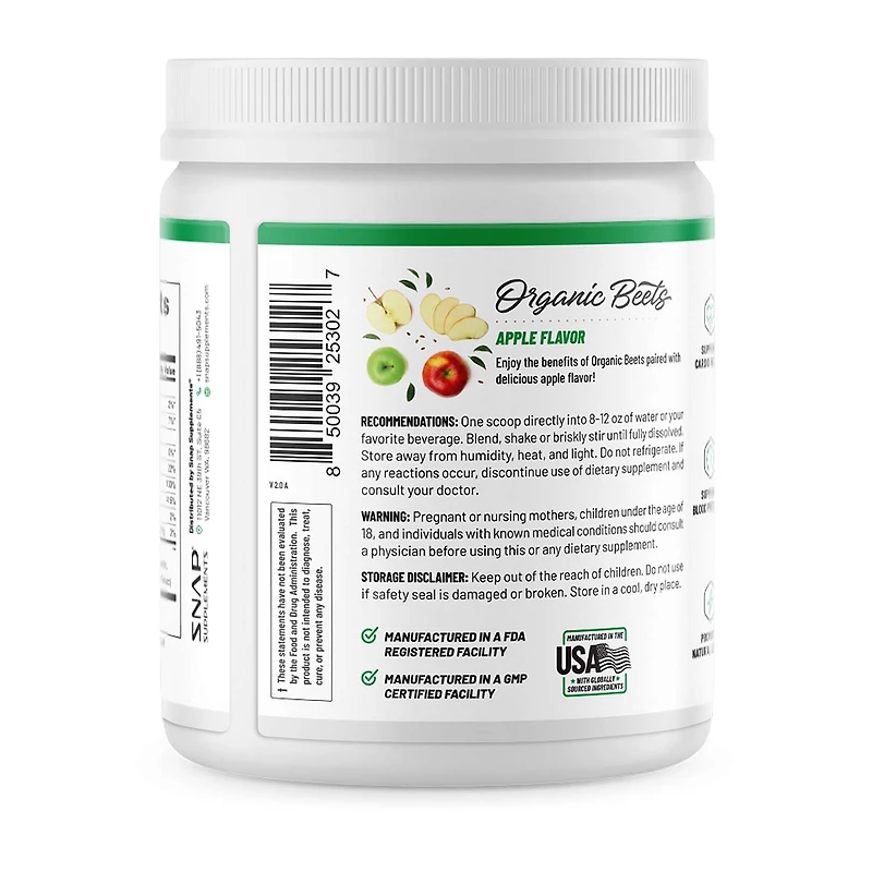 Nitric Oxide Organic Beets - Apple (30 Servings)