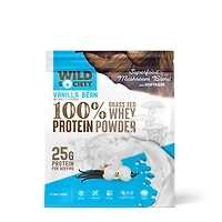Wild Society Nutrition 100% Grass Fed Whey Protein Powder Healthy - Vanilla Bean (15 Servings)