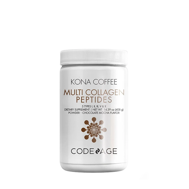Codeage Hydrolyzed Multi Collagen Peptides Powder - 5 Types with Kona Coffee 14.39 Oz. (30 Servings)