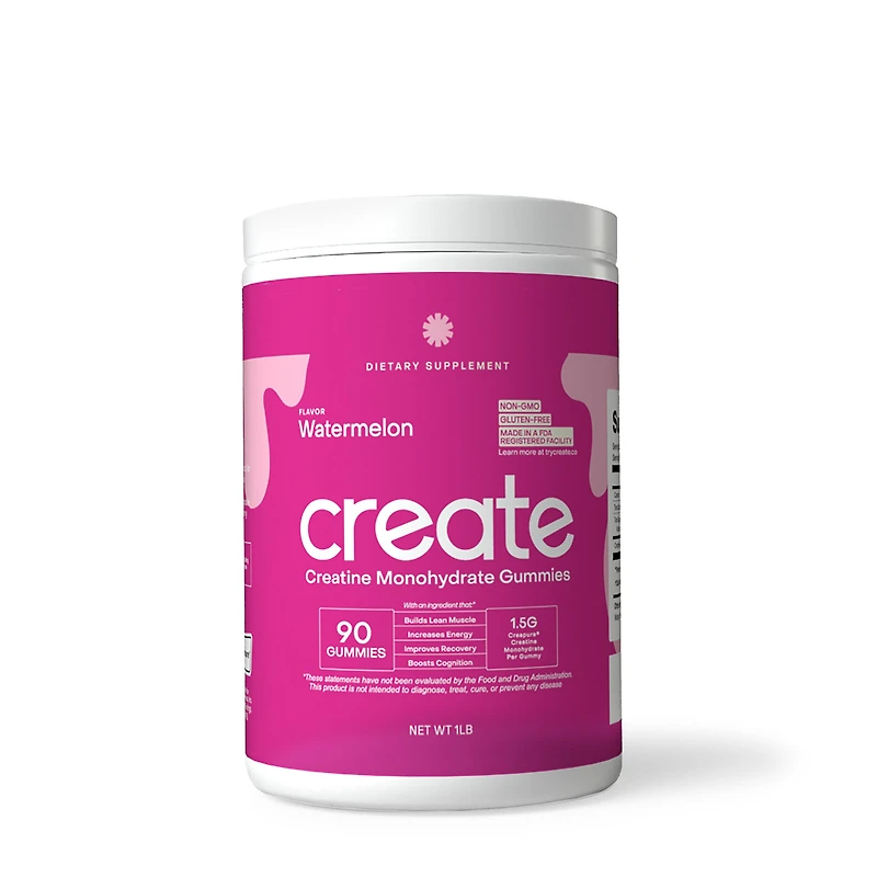 Create Wellness Creatine Monohydrate Gummies - Watermelon 90 (30 Servings)