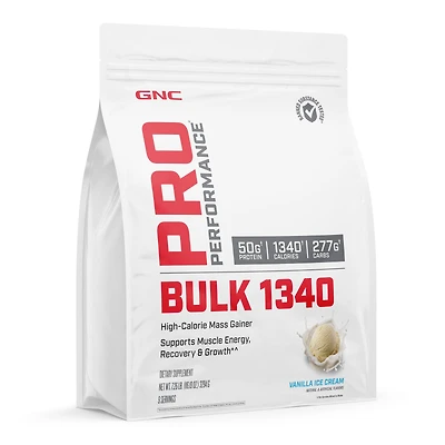 GNC Pro Performance Bulk 1340 - Vanilla Ice Cream (9 Servings) 7 lbs.