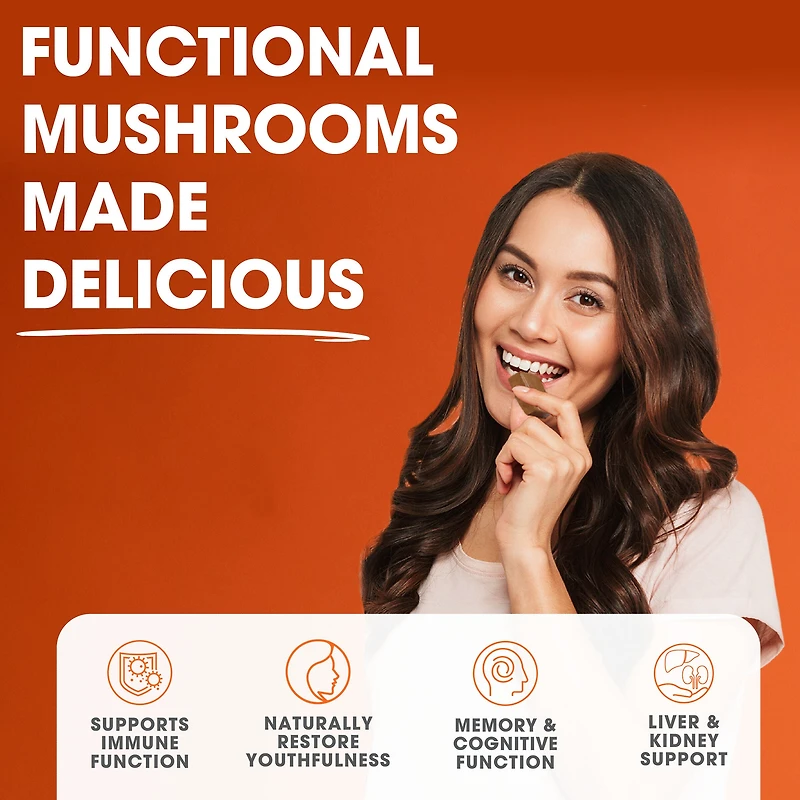 Genius Mushroom Chews - Butter Toffee - 60 Chews (60 Servings)