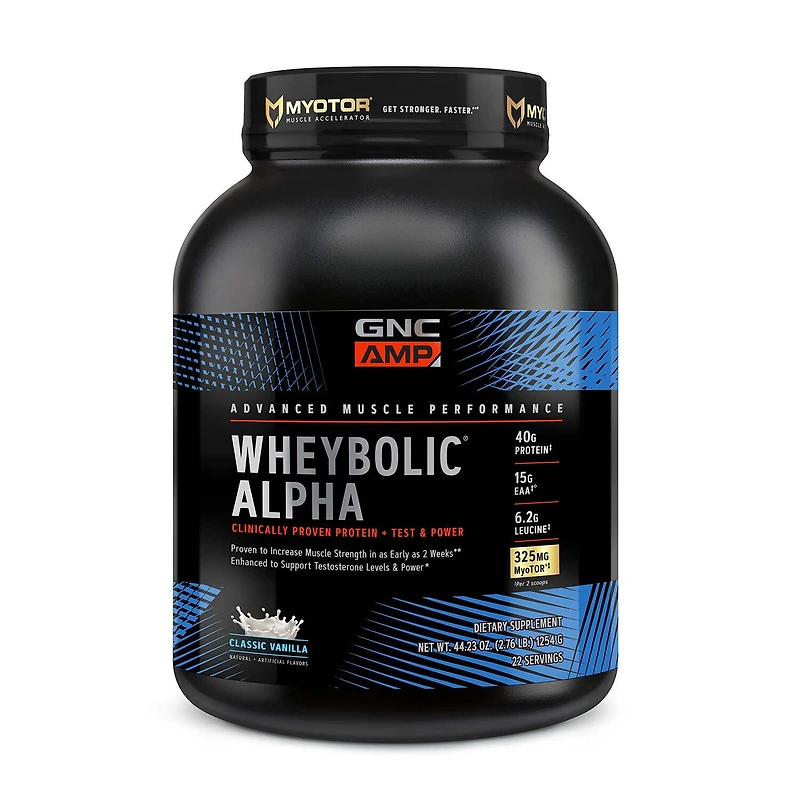GNC AMP Whey Proteinbolic Alpha Healthy - Classic Vanilla (22 Servings)