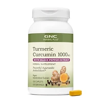 Turmeric Curcumin 1000mg + Piperine - 120 Caplets (120 Servings)