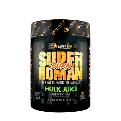 Alpha Lion Superhuman Burn 2-In-1 Fat Burning Pre-Workout - Hulk Juice (21 Servings)