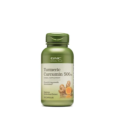 GNC Herbal Plus Turmeric Curcumin 500Mg - 100 Capsules (100 Servings)
