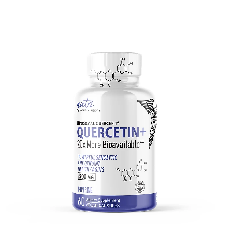 Nature's Fusions Quercetin Plus 500Mg Healthy - 60 Vegan Capsules (60 Servings)