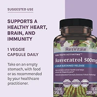 Resveratrol 500mg - 60 Vegetarian Capsules (60 Servings)