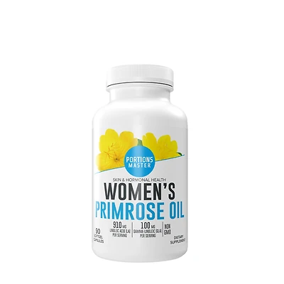Portions Master Women's Primrose Oil Healthy - 90 Softgel Capsules (90 Servings)