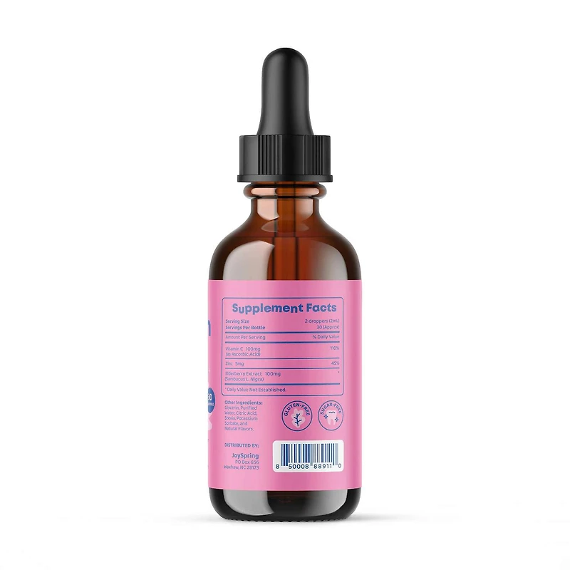 Vitamin C for Adults & Kids with Elderberry and Zinc - 60 mL (30 Servings)