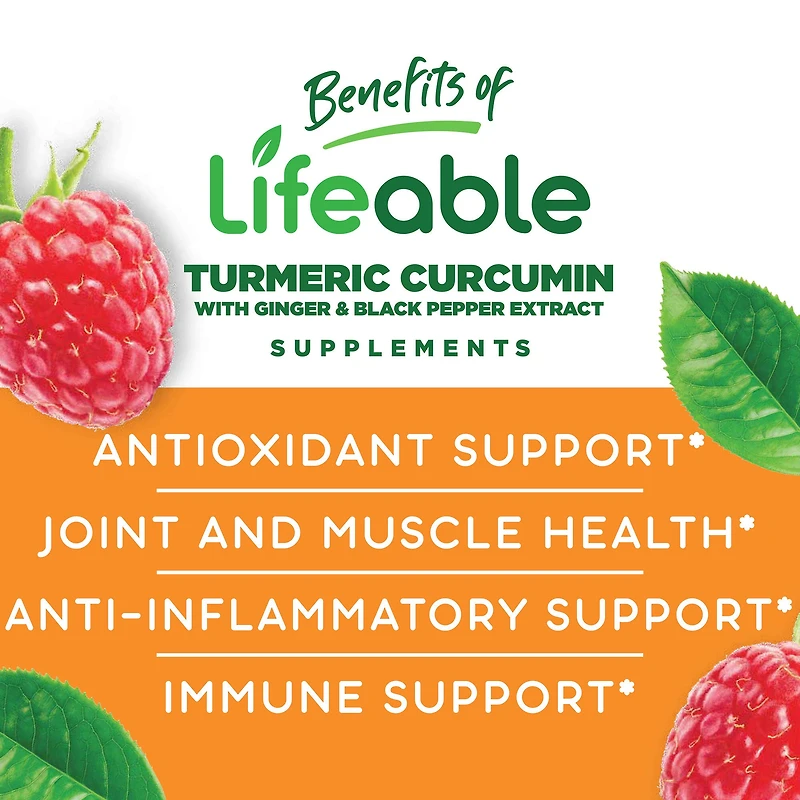 Kids Herbal Turmeric Curcumin 2000mg - 60 Gummies (60 Servings)