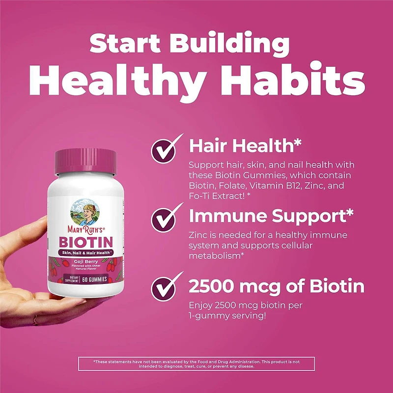 Biotin Gummies - Goji Berry - 60 Gummies (60 Servings)