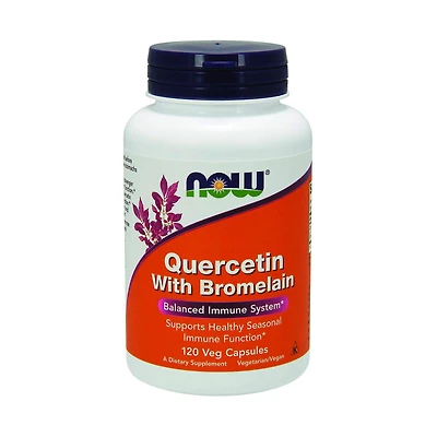 NOW Quercetin with Bromelain Healthy - 120 Capsules (60 Servings)