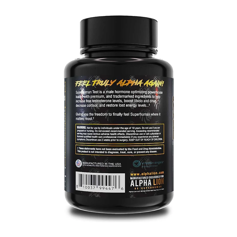 Natural Testosterone Booster - 90 Capsules (30 Servings)