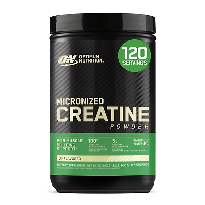 Optimum Nutrition Micronized Creatine Powder - Unflavored (120 Servings)