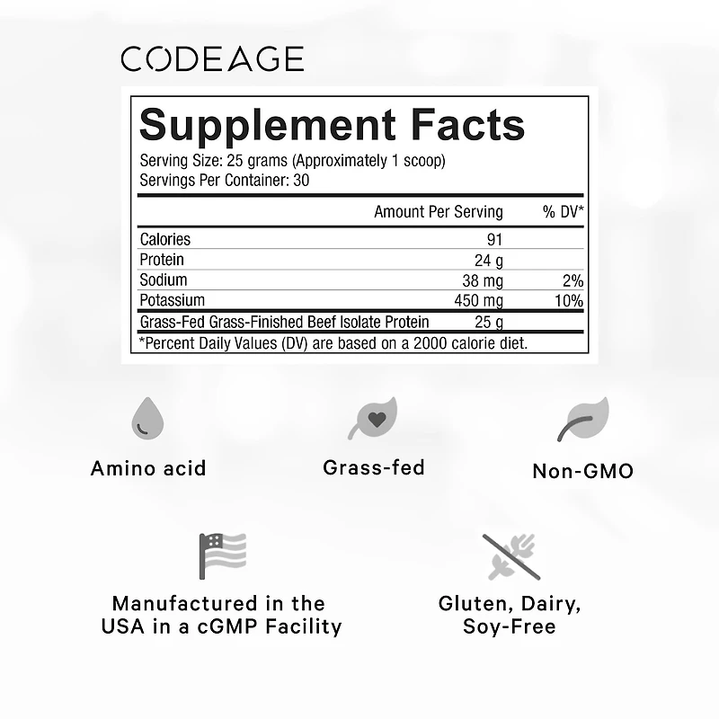 Beef Isolate Protein - Unflavored (30 Servings)