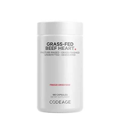 Codeage Grass Fed Beef Heart Healthy - 180 Capsules (60 Servings)