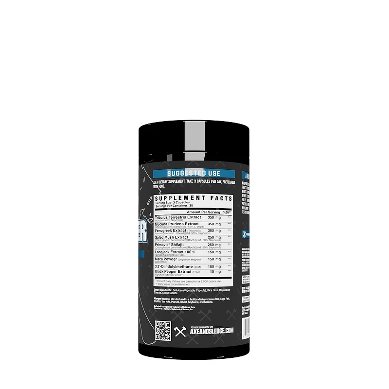 Manpower Natural Testosterone Booster - 90 Capsules (30 Servings)