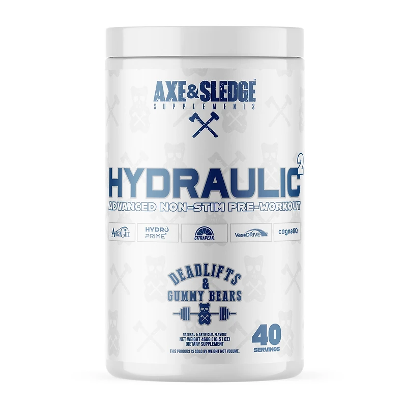 Axe & Sledge Supplements Hydraulic 2 Non-Stim Pre-Workout - Deadlifts Gummy Bears (40 Servings)
