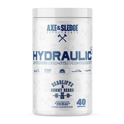 Axe & Sledge Supplements Hydraulic 2 Non-Stim Pre-Workout - Deadlifts Gummy Bears (40 Servings)