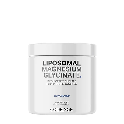 Codeage Liposomal Magnesium Glycinate Gluten-Free - 240 Capsules (60 Servings)