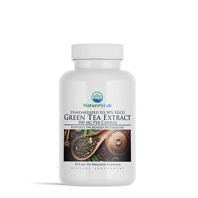 Nature's Lab Green Tea Extract 500Mg Healthy - 90 Capsules (90 Servings)