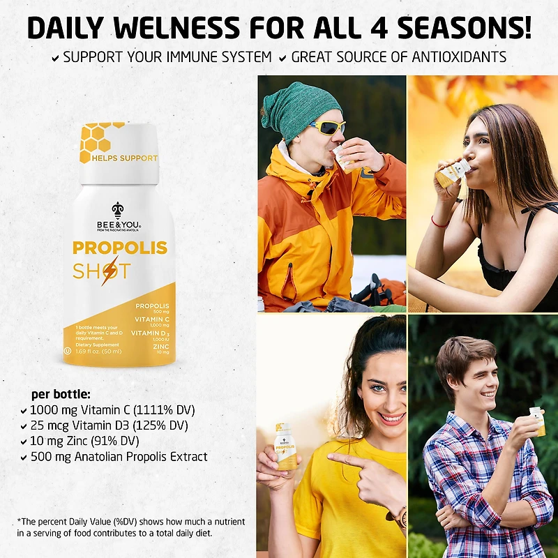 Immune Support Propolis Shot - 1.69 oz. (12 Bottles)