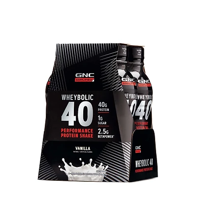 GNC AMP Whey Proteinbolic 40 - Vanilla 14Oz. (4 Bottles)