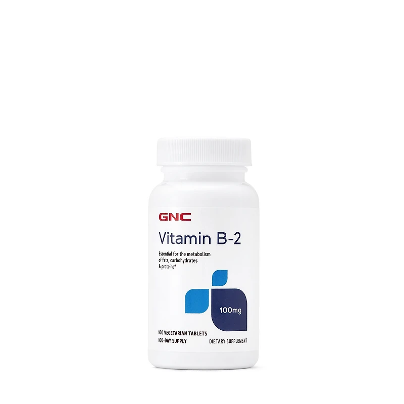 GNC Vitamin B-2 100 Mg - Vegetarian Tablets (100 Servings)