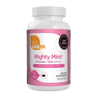 Zahlers Mighty Mini Prenatal + Dha - 30 Softgels (30 Servings)