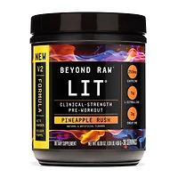 Beyond Raw Lit V2 Pre-Workout - Pineapple Rush (30 Servings) Zero Sugar
